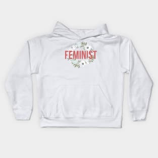 Floral Feminist Shirt Kids Hoodie